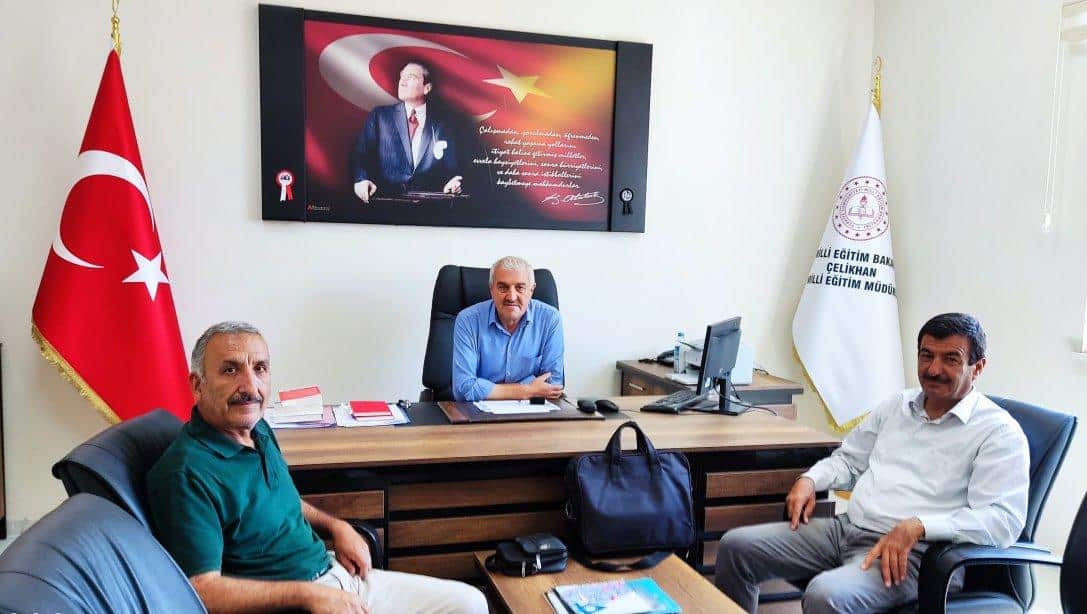 Malatya Eğitim Müfettişleri Çelikhan İlçe Milli Eğitim Müdürü Resul ACAR'ı Ziyaret Ettiler